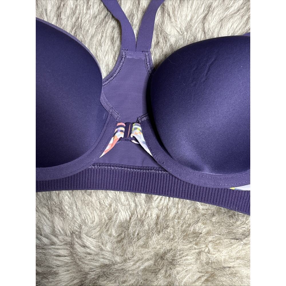 Victoria's Secret VSX Sport front-zip underwire racerback sports bra 34c workout - Picture 5 of 9
